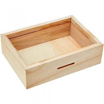 Hucha de madera Artemio 17x12 cm con ventana