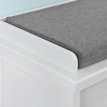 White Shoe Storage Bench with Built‑in Shelf