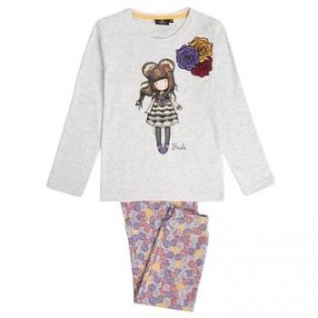 Pijama de niña Gorjuss Frida manga larga gris