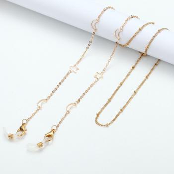 Chic Gold Metal Eyeglass Chain with Bohemian Flair