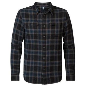 Camicia Moose Petrol Industries in tonalità beige, blu, navy e nero, taglia L