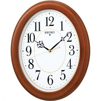 Reloj Seiko KX390B – Elegante Montura de Madera Marrón y Función Radio