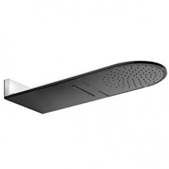 Kludi A-qa Douche de Tête 250mm, Finition Noir Mat/Chromé