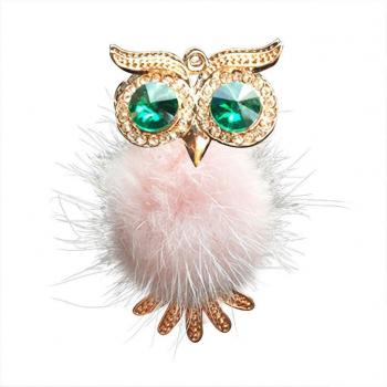 Crystal Owl Car Perfume Clip