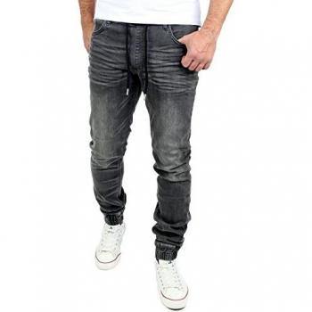 Reslad Slim Fit Jogging-Hose Used Look Jeans Herren RS-2073