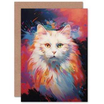 Enchanted Feline: Blank Inside White Birman Gift