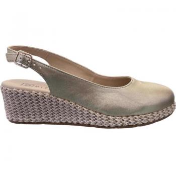 Pitillos Sandalias Abiertas Cuna 5567 de Rafia en Oro