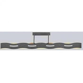 LUCE Design Wave LED Deckenleuchte 3000 K dimmbar 35W 3Stufen Dimmer Nickelfarbig