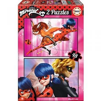 Puzzles Miraculous Ladybug 2x48