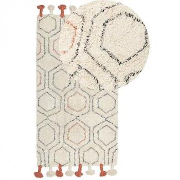 Tappeto Stile Boho a Motivo Geometrico 80x150