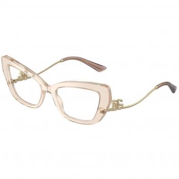 Occhiali da Vista Dolce & Gabbana DG3391B 3432 Cat Eye Beige Trasparente 56mm