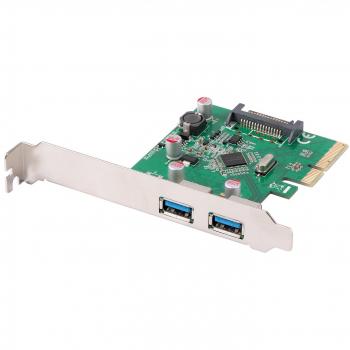 Lindy 51057 Grüne USB 3.1 PCI‑Express Netzwerkkarte (2‑Port)