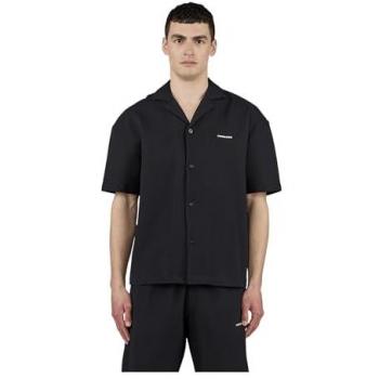 Black Plissee Summer Top by Troy