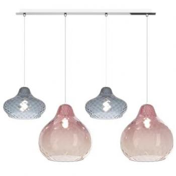 Lampada Top-Light “Vetro Ruggine” 4 Luminari – Design Dress