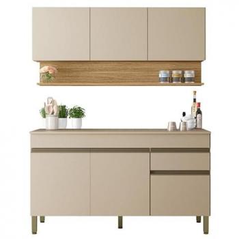 Cuisine Raffinement – Imitation Bois Chêne/Vanille, 6 Portes, 1 Tiroir, 120 cm