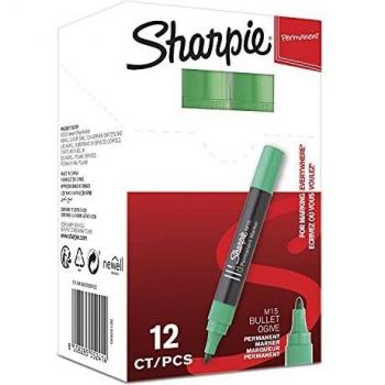 Marqueur Noir Point Moyen Sharpie – Pack 12