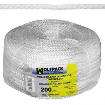 Cuerda trenzada plástico blanca (bobina 200 m)