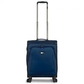 S‑Größe Weichgepäck STRATIC Blue Trapez‑Trolley TSA