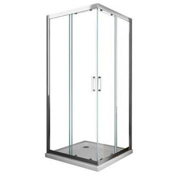 Gabinete de Ducha Giorgy 90x90 cm – Ventana en Esquina, Vidrio 6 mm, Marco Cromado