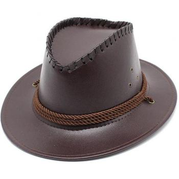 Copa de Cuero PU Sombrero Hombre Mujer