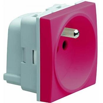 Prise Murale 2P+T 16A Rouge Hager Systo