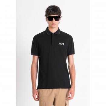 Polo Antony Morato Negro de Piqué para Hombre