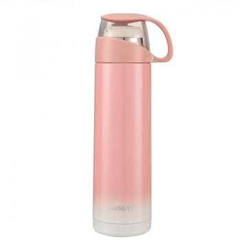 JX 500ml Double-Layer Insulated Travel Mug with Tea Infuser