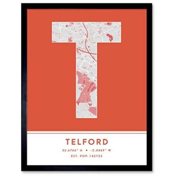 Orange Telford City Name Sign