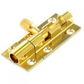Securit Solid Brass Door Bolt, 1 Wide x 100mm Long