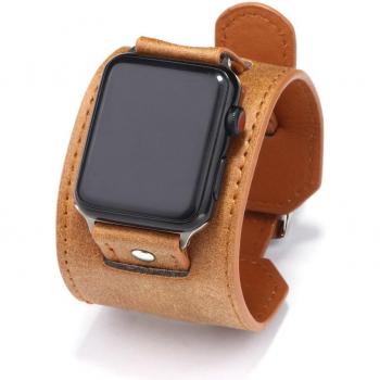 Pulsera de Cuero y Aleación para Iwatch