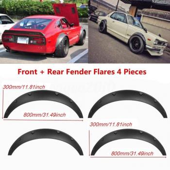 4PCS Flexible Durable Black Polyurethane Car Wheel Flares