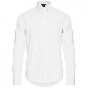 Casual Friday Slim Fit Freizeithemd mit Kentkragen Modell 'Palle' in Weiß, Größe S