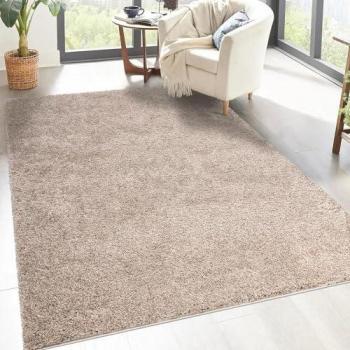 Softy Tapis de Salon – Beige Sable 160 × 230 cm
