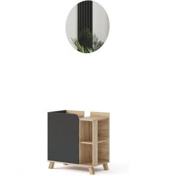 Muebles de baño Vicco Karen antracita 2 partes