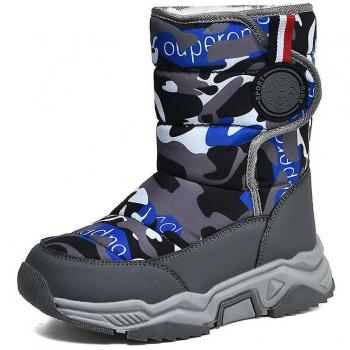 Chaussures d’hiver ODIPON 118 – Neige, gris/bleu, confort anti-glissade