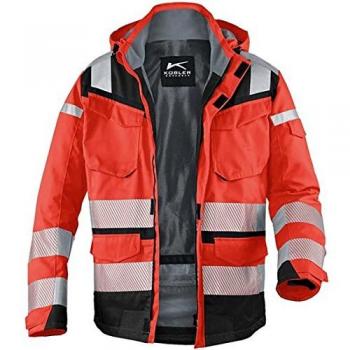 Kübler PSA Reflectiq Winterjacke warnrot/schwarz Größe S