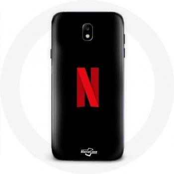 Carcasa Samsung Galaxy S4 con Diseño Netflix rojo en base negra