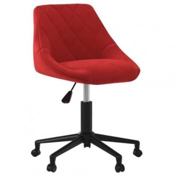 Chaise de salle à manger en velours rouge bordeaux