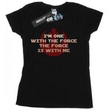 Star Wars Ladies Rogue One: I’m One With The Force – Red Cotton Top