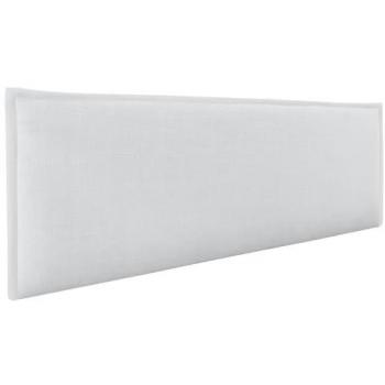 Cabecero Tapizado de Lino Natural Blanco con Ribete, 145x50cm para Camas 120/135/140