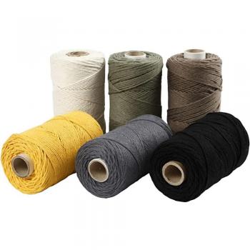 Makramee-Garn, 198 m, 2 mm, 6 x 330 g
