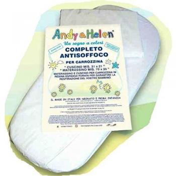 Kit Materassino Antifughe Ovetto Andy & Helen per Neonati Carrozzina