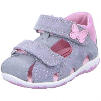 Superfit Baby Mädchen Fanni Sandalen, Grau (Hellgrau/Rosa 25)