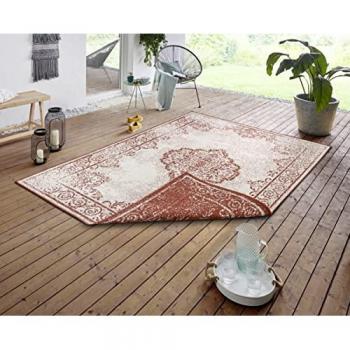 Teppich NORTHRUGS CEBU Wendeteppich Teppiche Gr. B: 160 cm 1 St., 5 mm, L: 230 cm, rot (cayenne) In-& Outdoor, Wetterfest, Balkon, Wohnzimmer, Wasserfest, Orientalisch