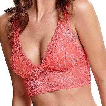 Onlchloe Noos Acc Sujetador Fitness Encaje Sugar Coral M