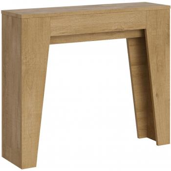 Console Extensible 90x25/181 Cm Chêne Nature Étroit