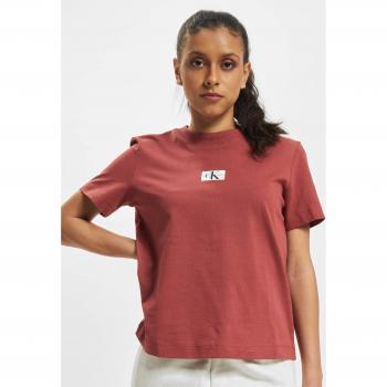 Camiseta Calvin Klein Jeans teja para mujer de algodón