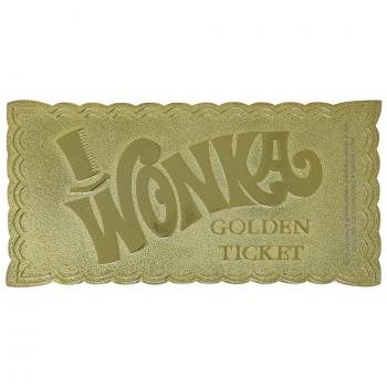 Replica de Boleto Dorado Willy Wonka