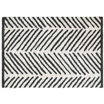 Estilo Oriental en Blanco y Negro – Alfombra 120x170 cm