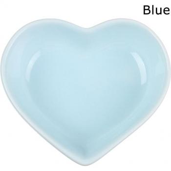 Mini Heart-Shaped Ceramic Seasoning Plate